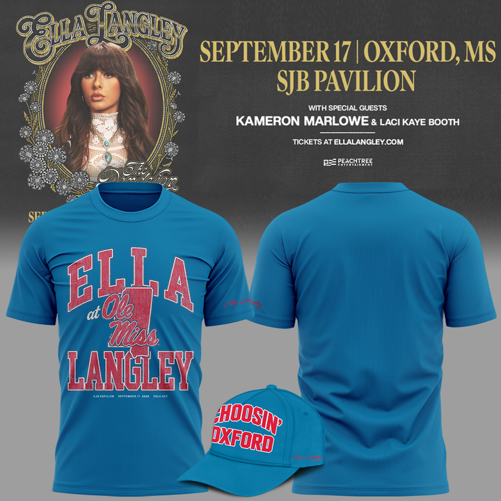 05.Ole Miss Rebels x Ella Langley-The Dandelion Tour 2026 T-shirt