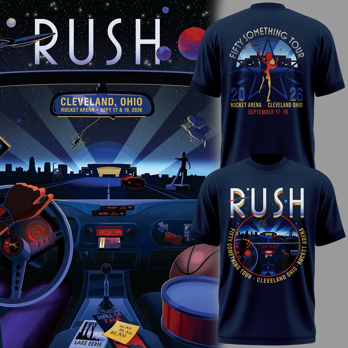 Rush – Fifty Something Tour 2026 • Cleveland T-Shirt