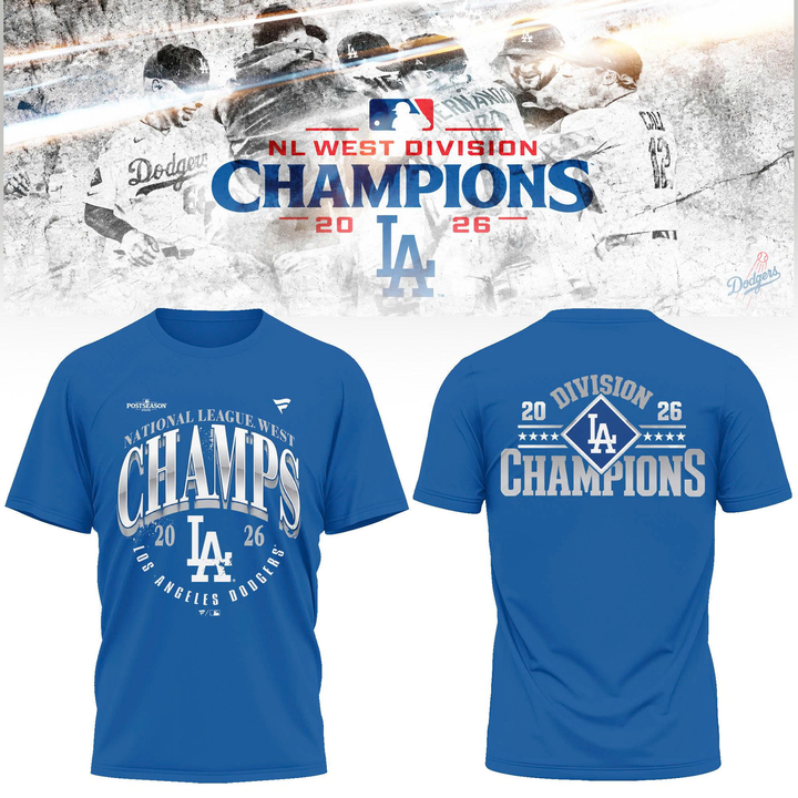 09. Los Angeles Dodgers NL West Division Champions 2026 T-Shirt