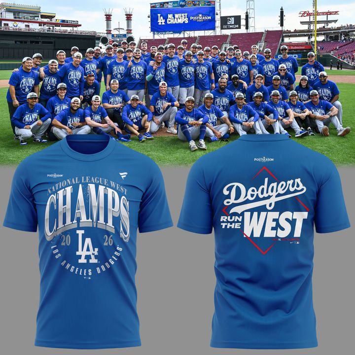 27. Perfect Shirt Los Angeles Dodgers NL West Division Champions 2026 T-Shirt