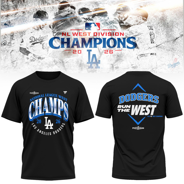 33. Black Shirt Los Angeles Dodgers NL West Division Champions 2026 T-Shirt