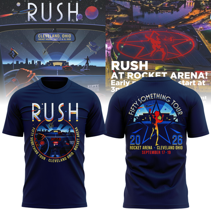 Rush x Cleveland - Fifty Something Tour 2026 T-shirt