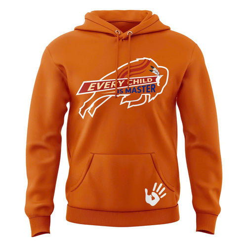 (Adult & Kid) Buffalo Bills x Canada Orange Shirt Day 2026 Pullover Hoodie