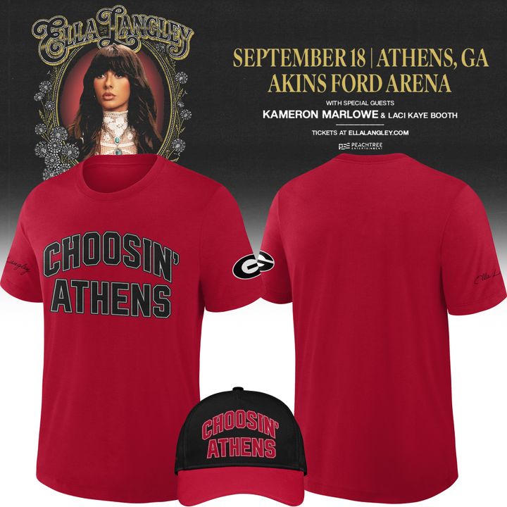 5. Georgia Bulldogs - Ella Langley SEPTEMBER 18 | ATHENS, GA - AKINS FORD ARENA - SOLD OUT T-Shirt - Red