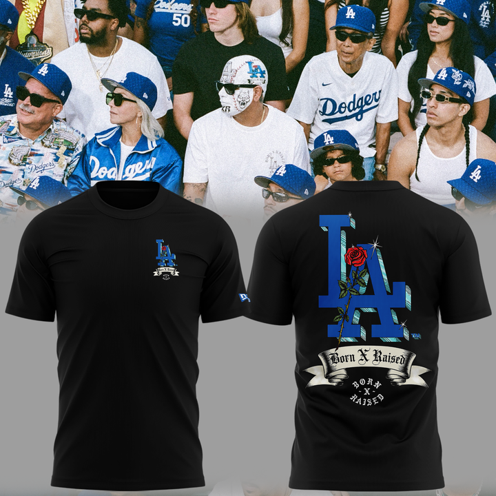 1.Exclusive Edition BORN X RAISED + DODGERS “FOREVER BLUE” T-Shirt 2026