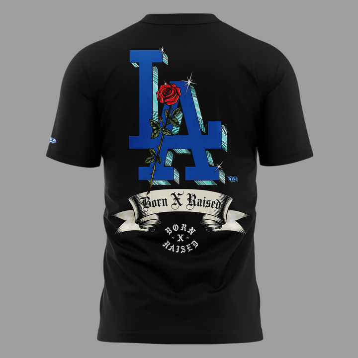 1.Exclusive Edition BORN X RAISED + DODGERS “FOREVER BLUE” T-Shirt 2026
