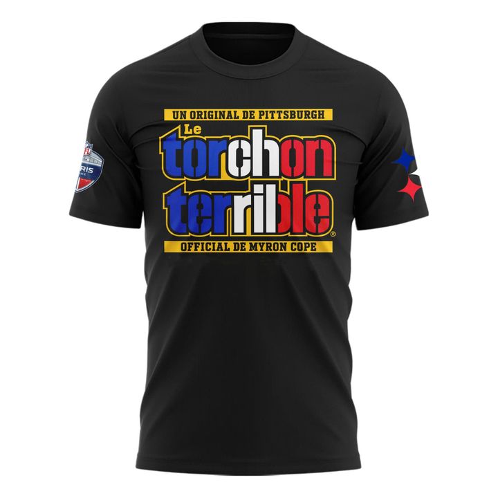 Pittsburgh Steelers Paris 2026 Pittsburgh to Paris Black T-shirt