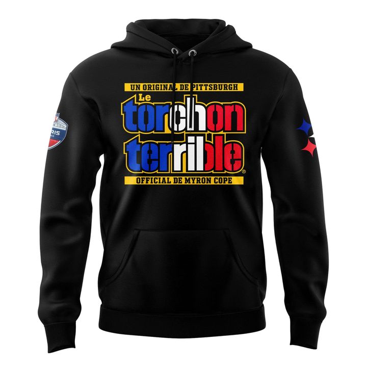 Pittsburgh Steelers Paris 2026 Pittsburgh to Paris Black Hoodie