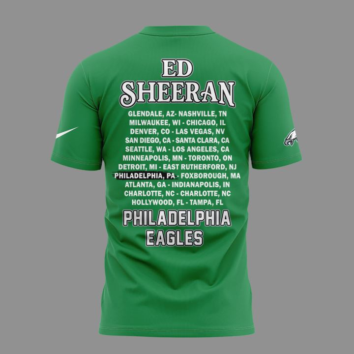 01. Ed Sheeran - Loop Tour 2026 x Philadelphia Eagles T-Shirt