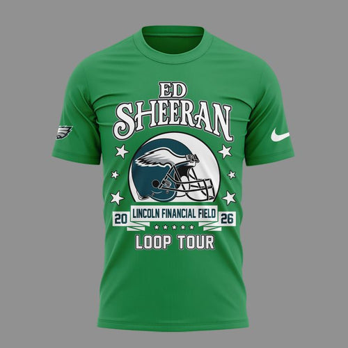 01. Ed Sheeran - Loop Tour 2026 x Philadelphia Eagles T-Shirt