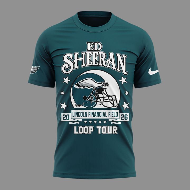 15. Special Ed Sheeran - Loop Tour 2026 x Philadelphia Eagles Mascots T-Shirt