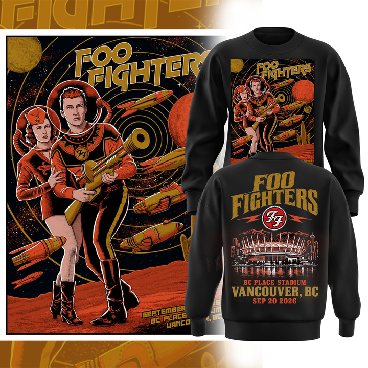 Foo Fighters BC Place Vancouver 2026 Tour Limited Edition Sweat