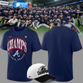 01.Atlanta Braves Navy 2026 NL East Division Champions T-Shirt