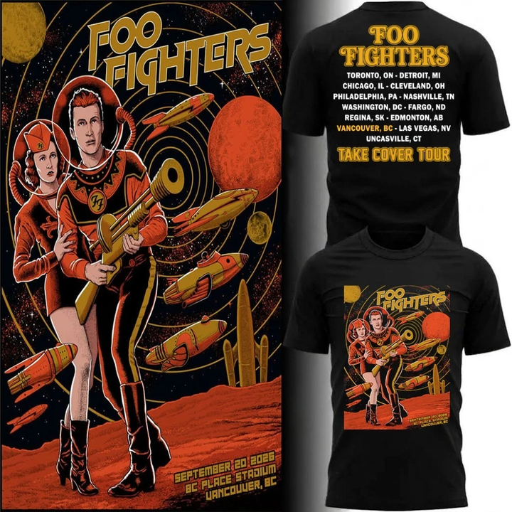 Foo Fighters BC Place Vancouver 2026 Tour Limited Edition T-Shirt_001