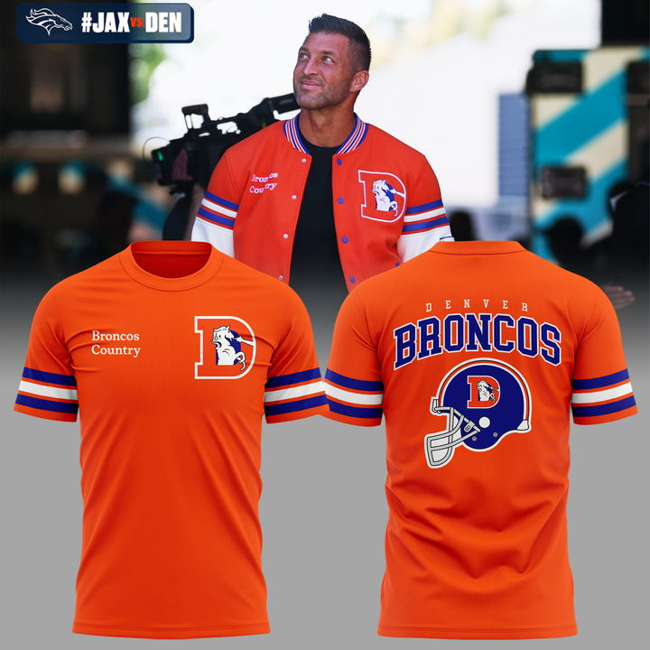 1.Exclusive Version Denver Broncos Throw Back Tshirt