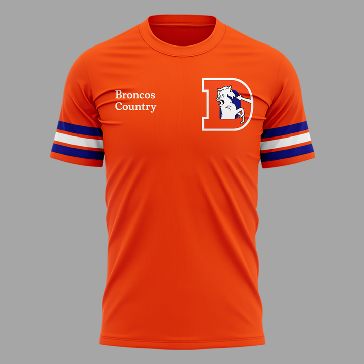 1.Exclusive Version Denver Broncos Throw Back Tshirt