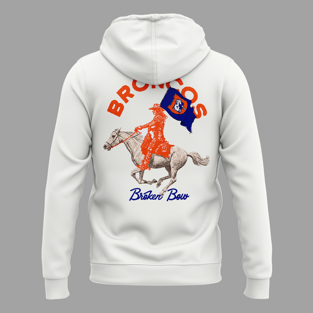 02.Limited edition Broken Bow x Denver Broncos 2026 Hoodie