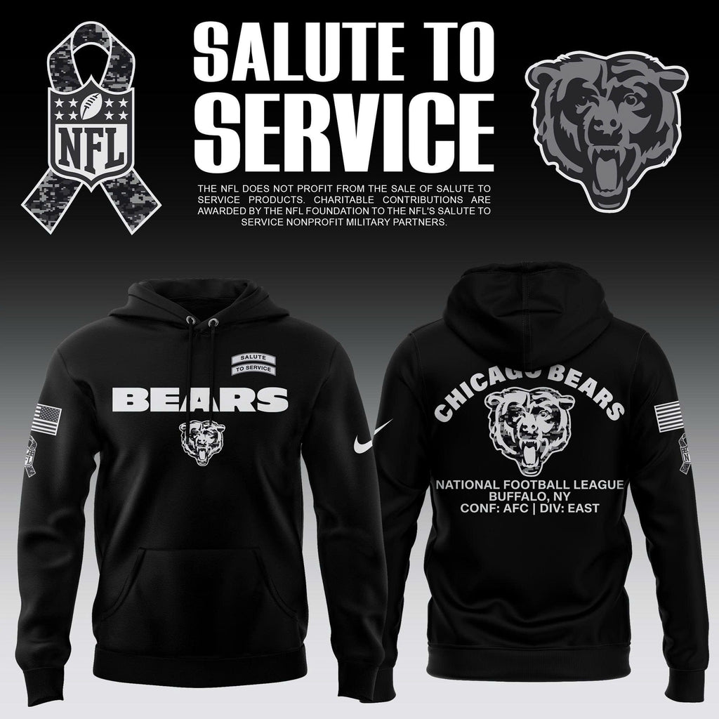 Unisex Chicago Bears 2026 NFL Salute to Service Hoodie