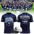 Tampa Bay Rays 2026 AL East Division Champions T-Shirt - Men's Navy Postseason Locker Room Tee