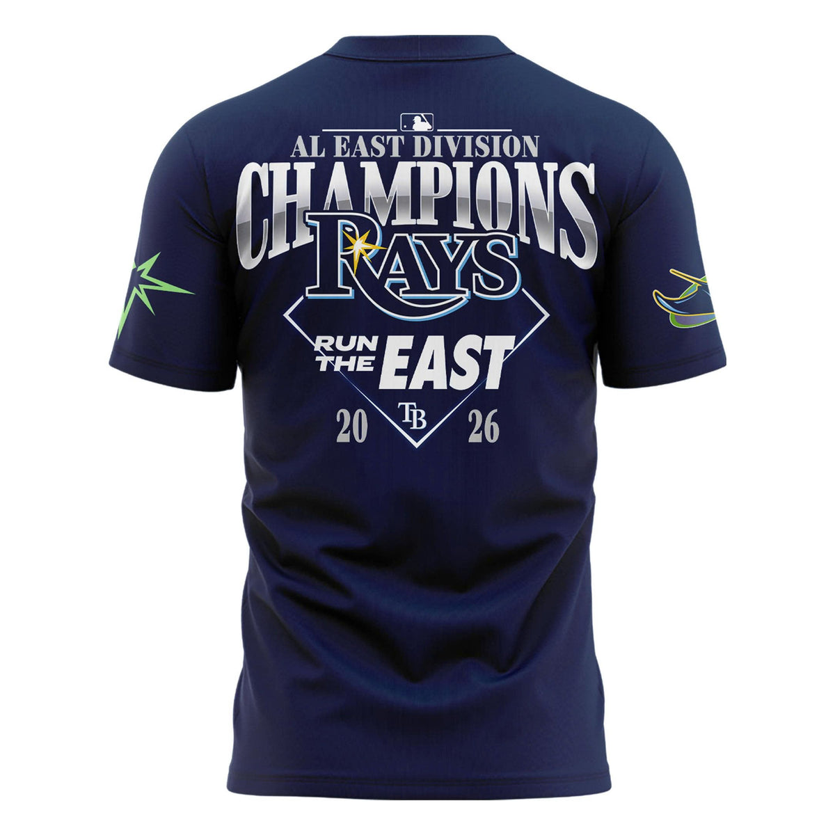 Tampa Bay Rays 2026 AL East Division Champions T-Shirt - Men's Navy Postseason Locker Room Tee