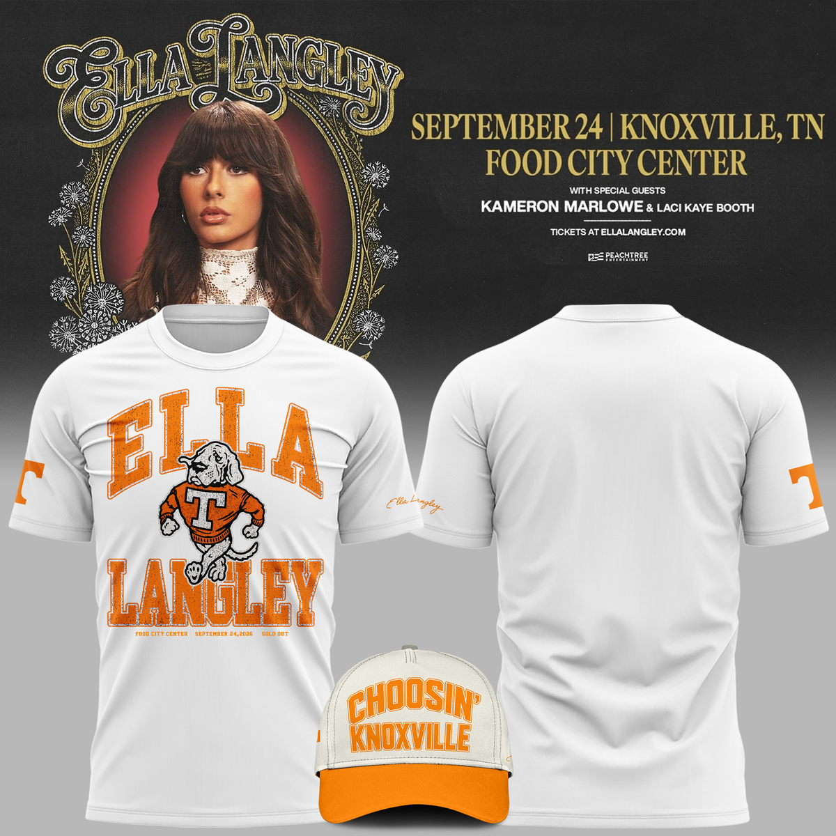 03.Tennessee Volunteers x Ella Langley-The Dandelion Tour 2026 T-shirt