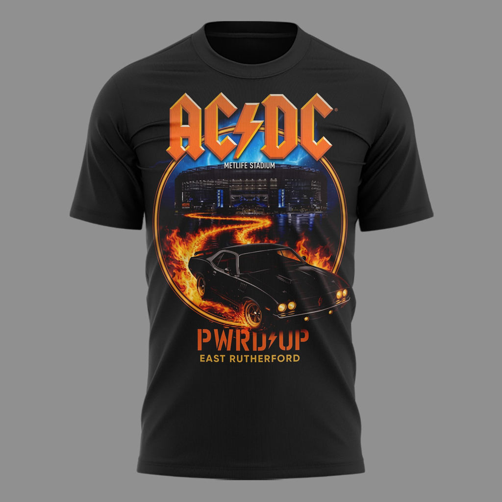 001. Newest Shirt AC/DC x New York Jets Event Shirt- POWER UP TOUR 2026 T-Shirt