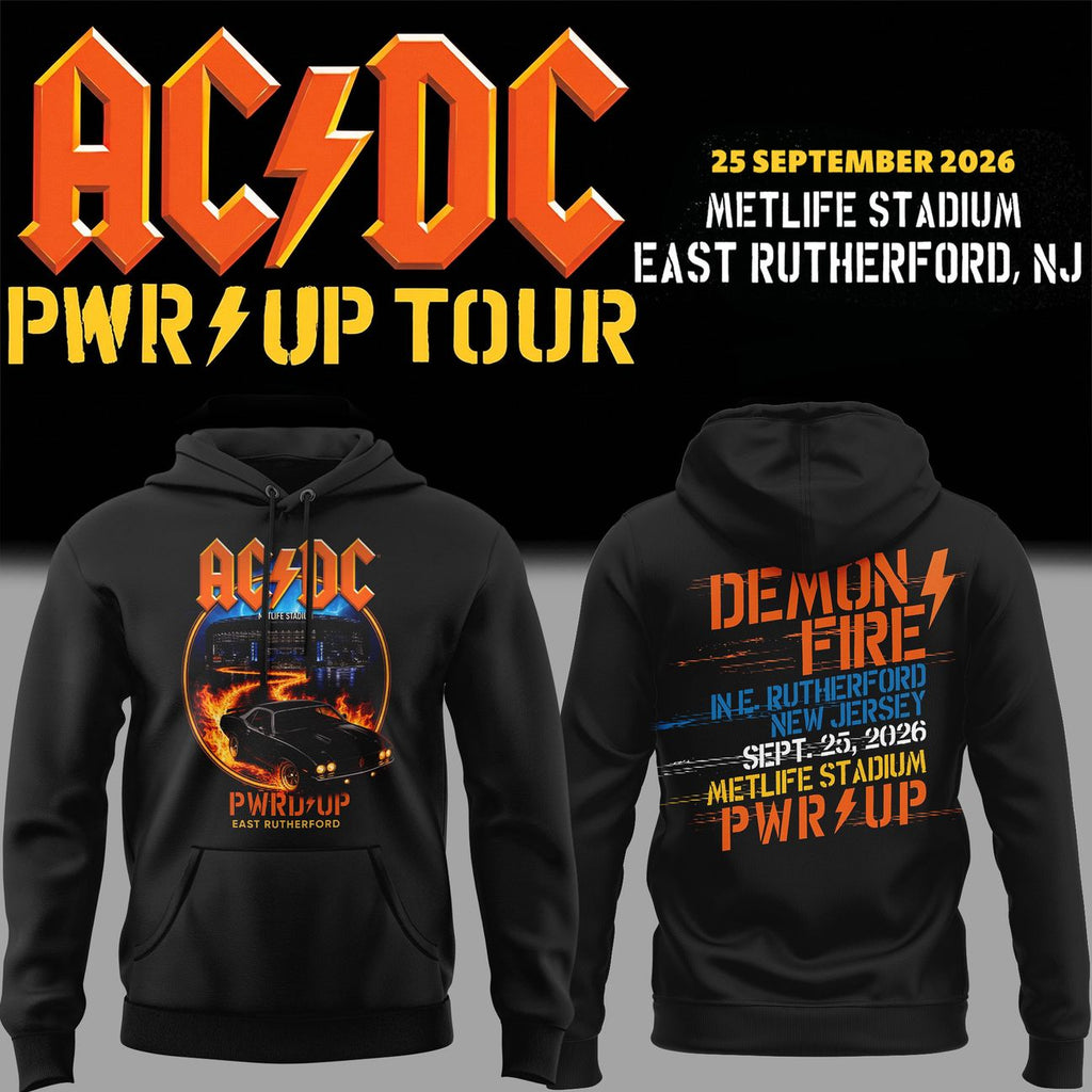 01. Hoodie AC/DC x New York Giants Event Shirt - POWER UP TOUR 2026 Hoodie