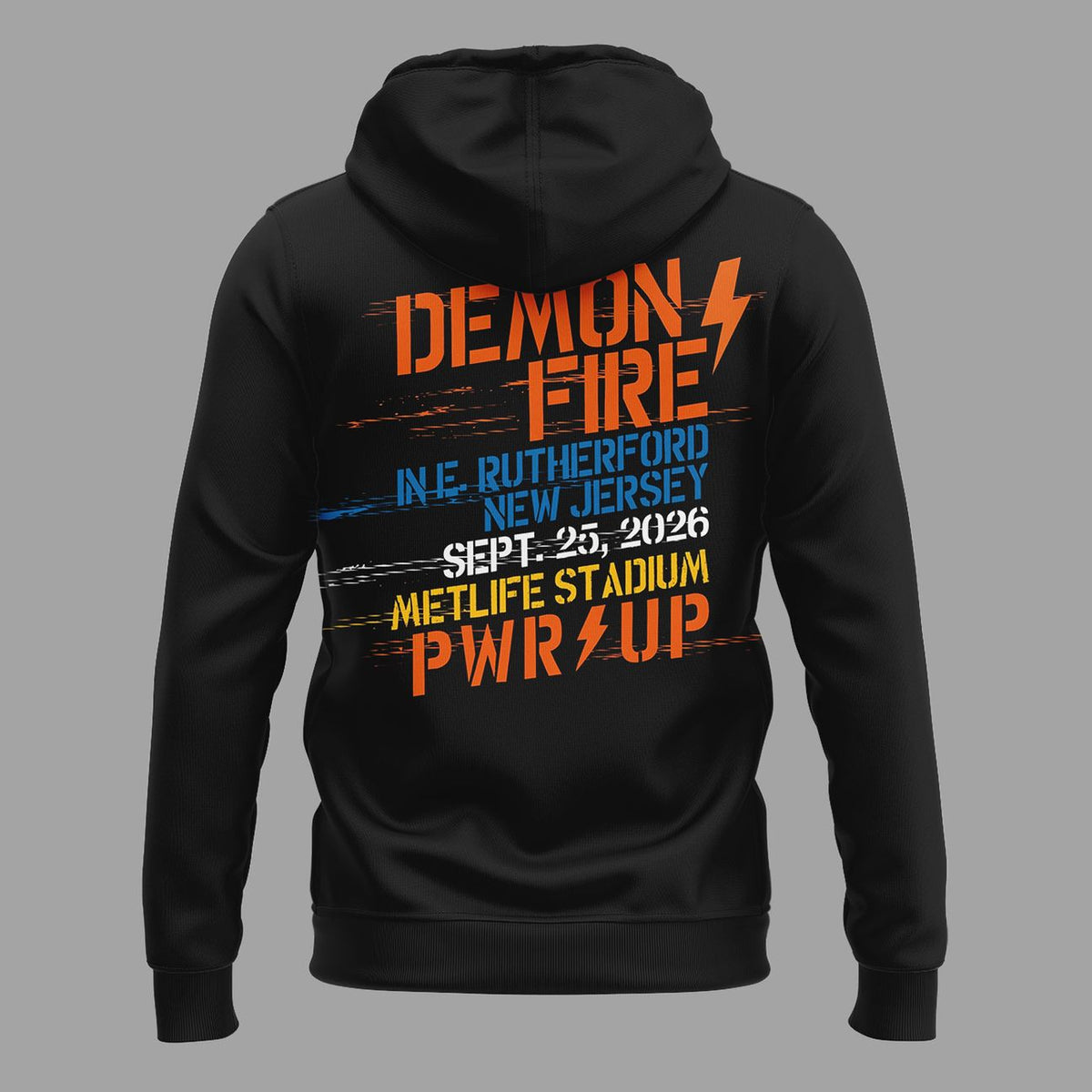 01. Hoodie AC/DC x New York Giants Event Shirt - POWER UP TOUR 2026 Hoodie