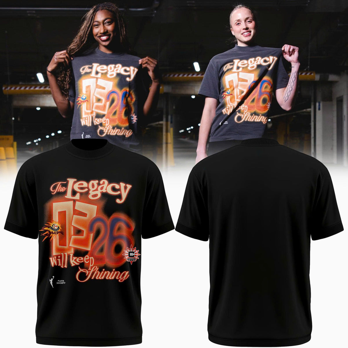 Limited Edition 2026 Connecticut Sun "The Legacy Will Keep Shining" Tee