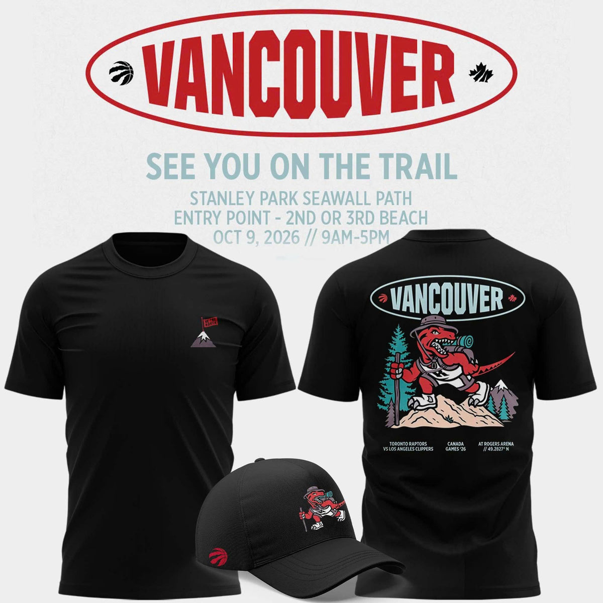 Limited Edition 2026 Toronto Raptors "Vancouver Canada Games" T-Shirt
