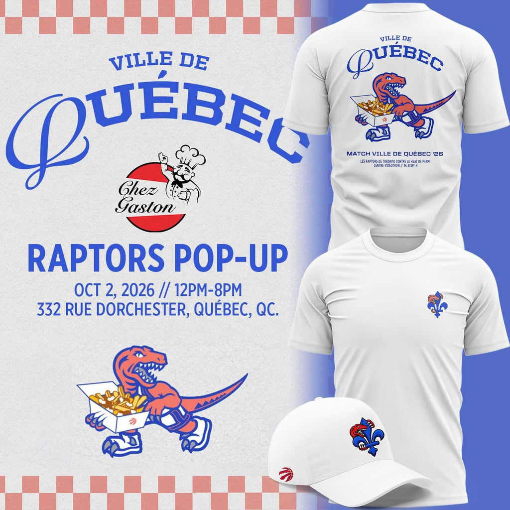 Limited Edition 2026 Toronto Raptors "Québec Canada Games" Tee