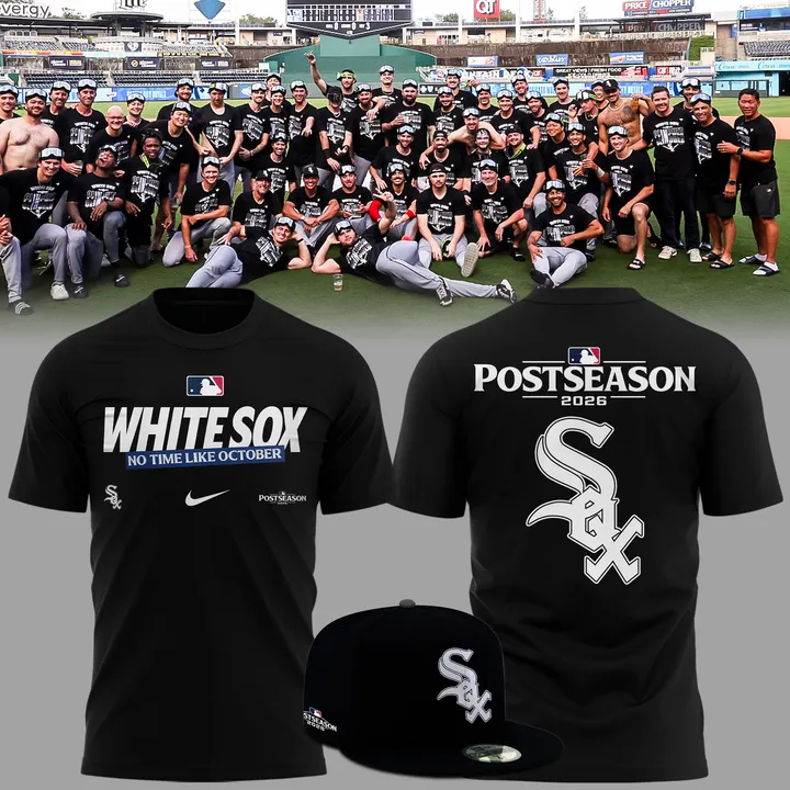 30. Chicago White Sox No Time Like October - Fall In 2026 MLB Postseason T-Shirt