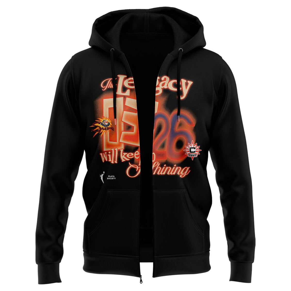 Limited Edition 2026 Connecticut Sun "The Legacy Will Keep Shining" Zip-Hoodie