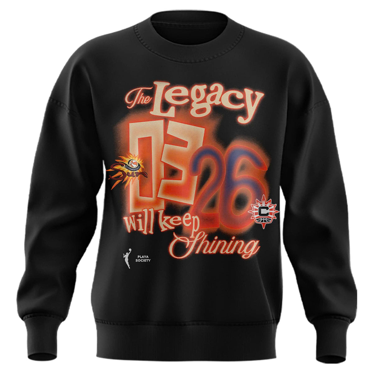 Limited Edition 2026 Connecticut Sun "The Legacy Will Keep Shining" Sweatshirt