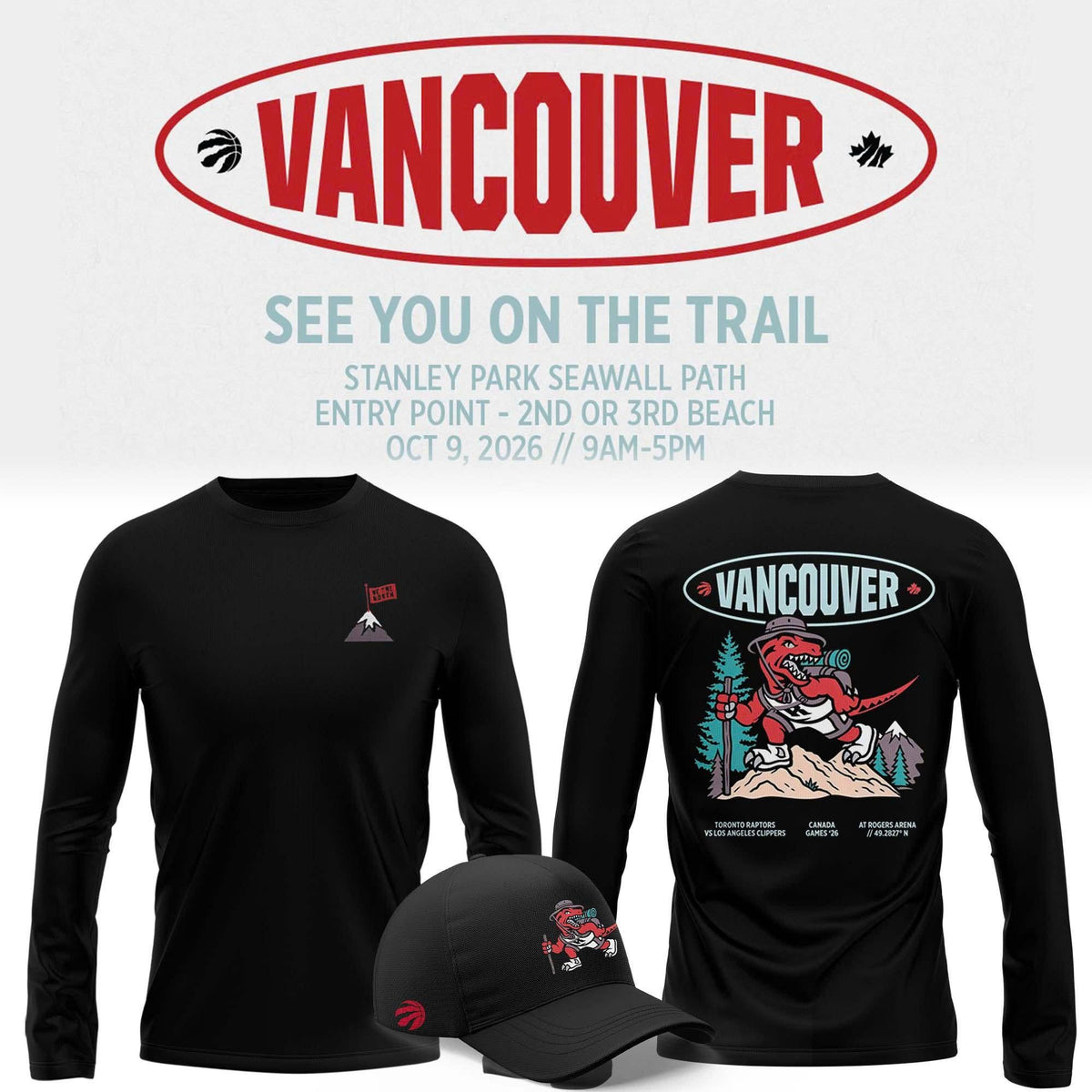 Limited Edition 2026 Toronto Raptors "Vancouver Canada Games" Long Sleeve Shirt