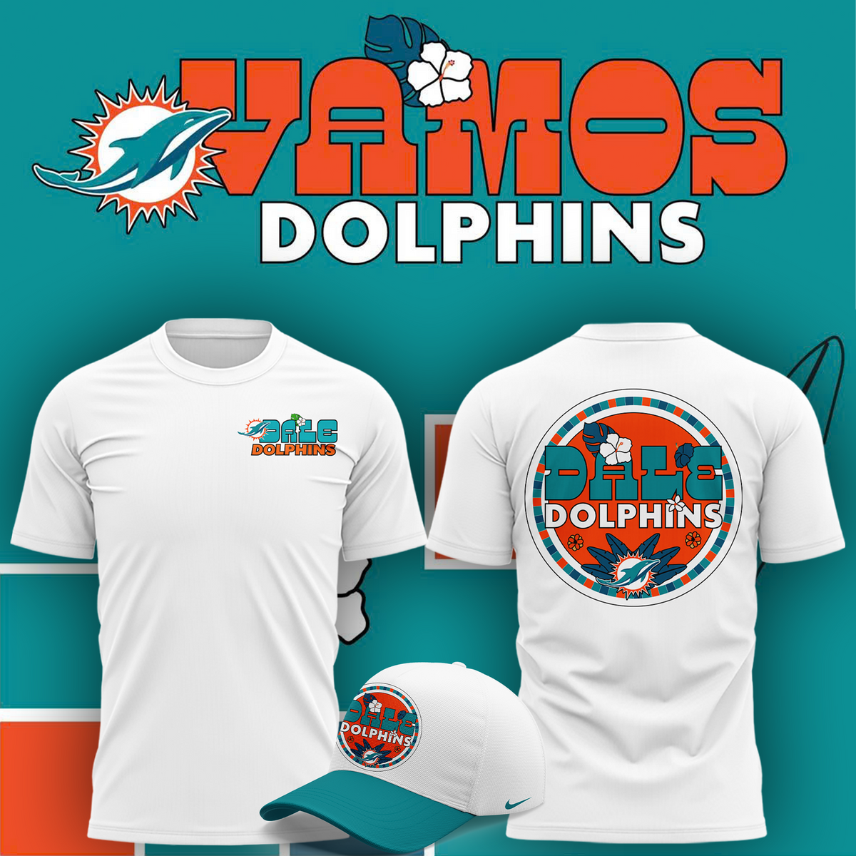 Exclusive Version Miami Dolphins Hispanic Heritage Tshirt 2026