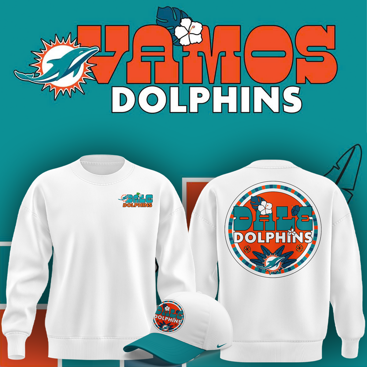 Exclusive Version Miami Dolphins Hispanic Heritage Sweat 2026