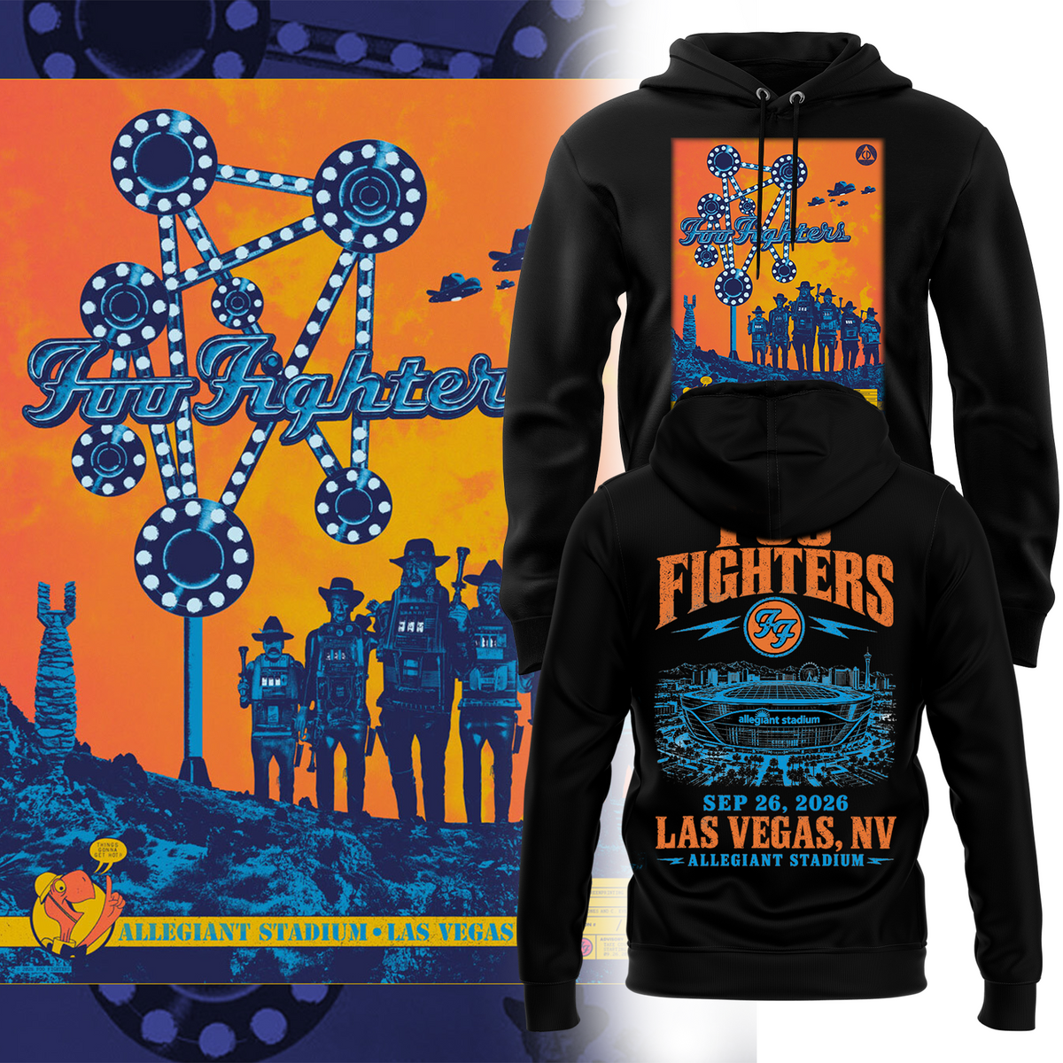 Foo Fighters Allegiant Stadium Las Vegas 2026 Tour Limited Edition hoodie