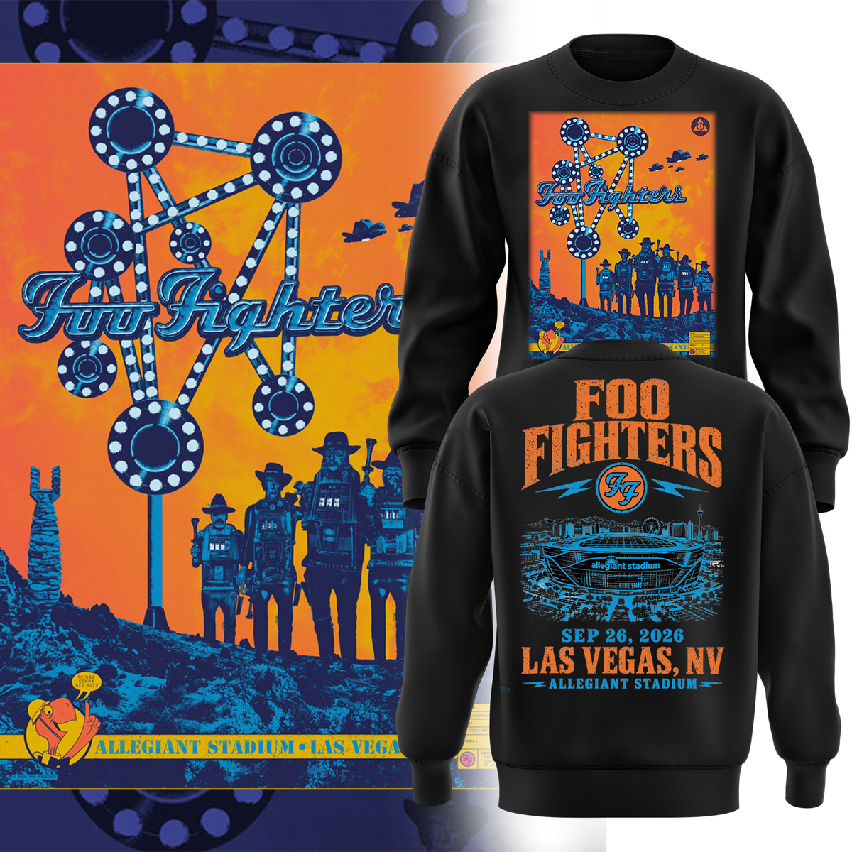Foo Fighters Allegiant Stadium Las Vegas 2026 Tour Limited Edition sweat