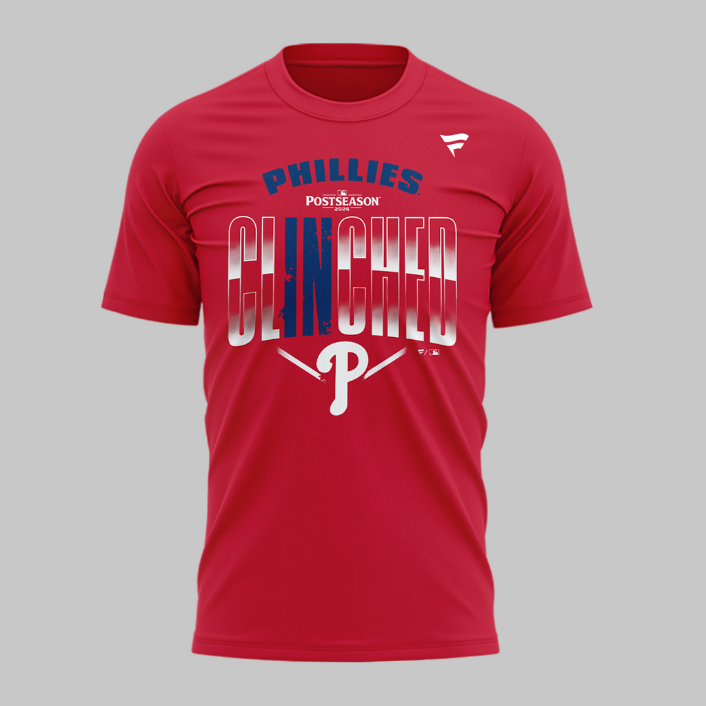 01.Philadelphia Phillies 2026 MLB Postseason T-Shirt - Red