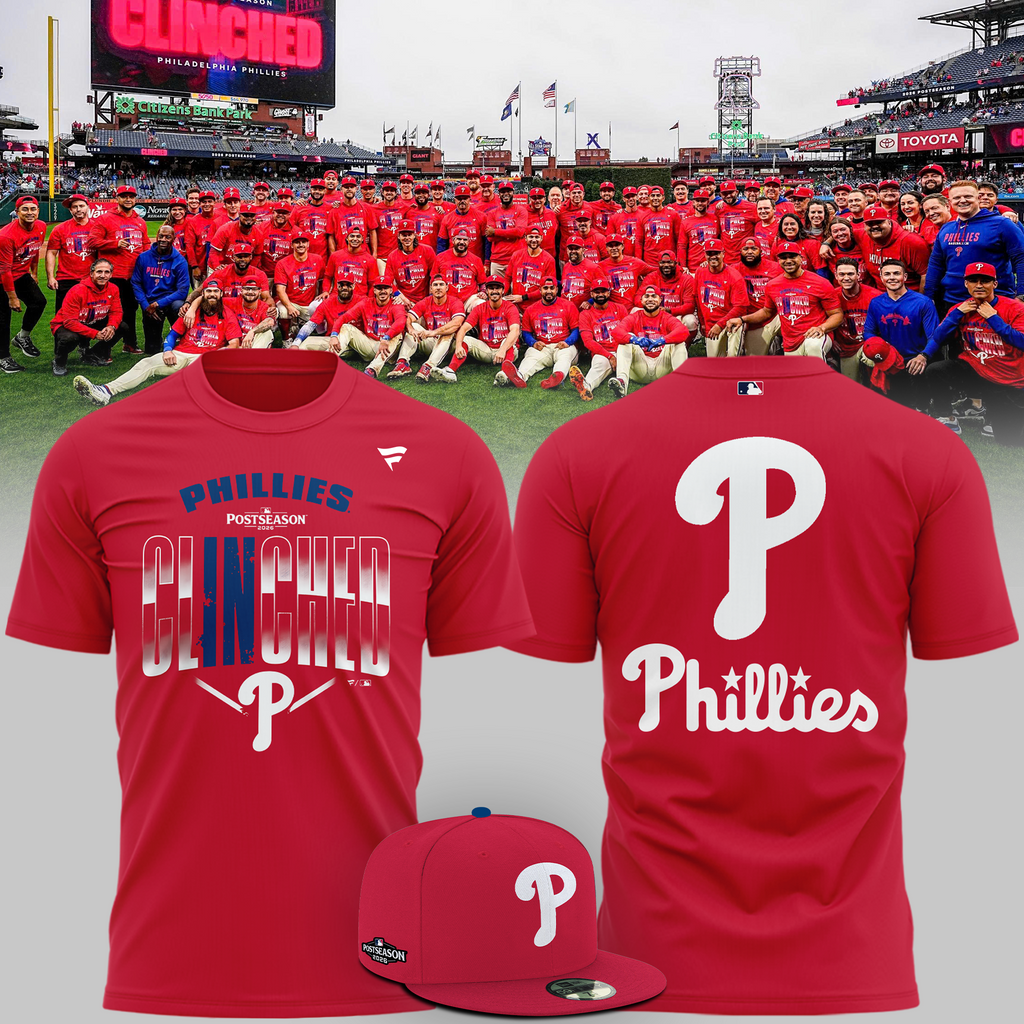 02.Philadelphia Phillies 2026 MLB Postseason T-Shirt - Red