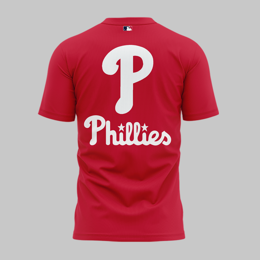 02.Philadelphia Phillies 2026 MLB Postseason T-Shirt - Red