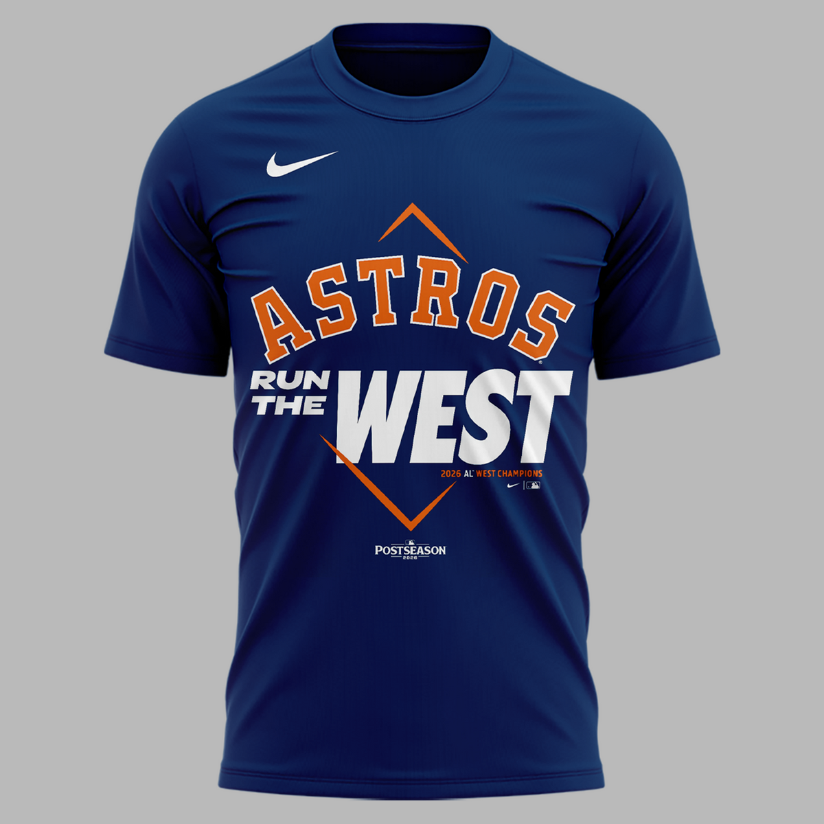 04.Houston Astros Navy 2026 AL West Division Champions T-Shirt