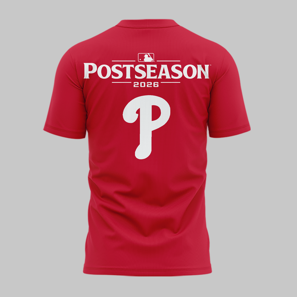 06.Philadelphia Phillies 2026 MLB Postseason T-Shirt - Red