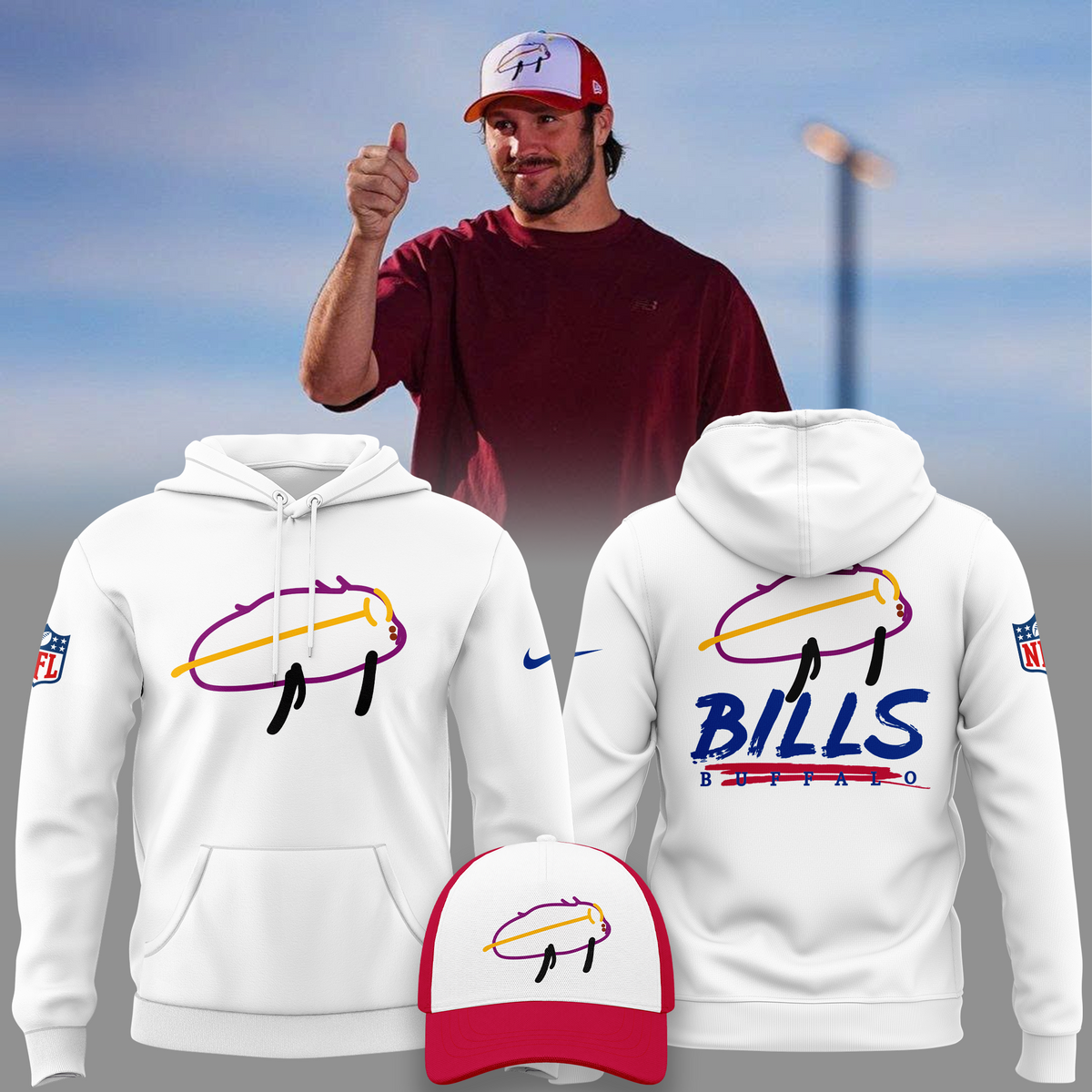 Limited Edition Buffalo Bills designed by a patient at Buffalo’s Golisano Children’s Hospital Hoodie