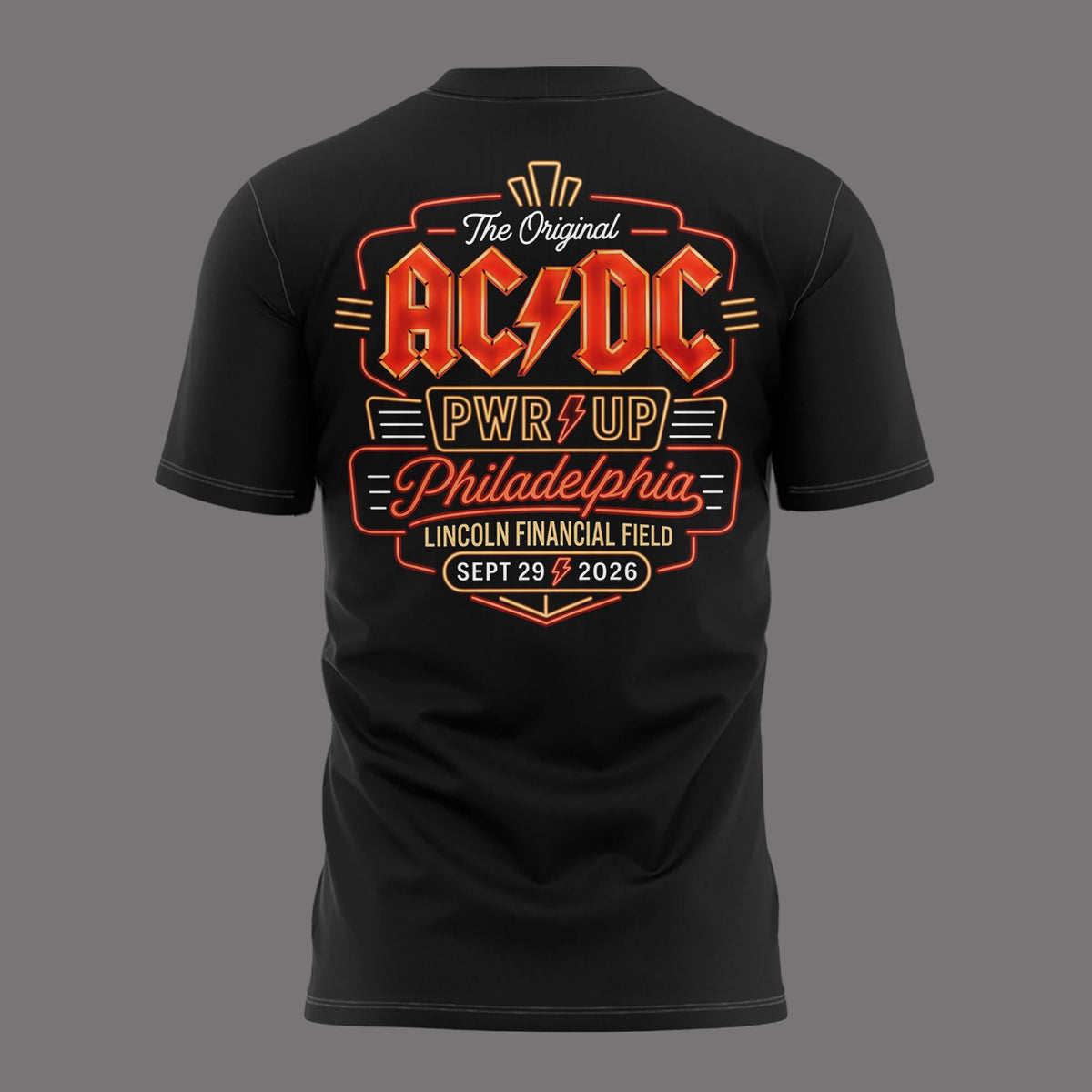 001. AC/DC - Exclusive Philadelphia Event Shirt - POWER UP TOUR 2026 T-Shirt