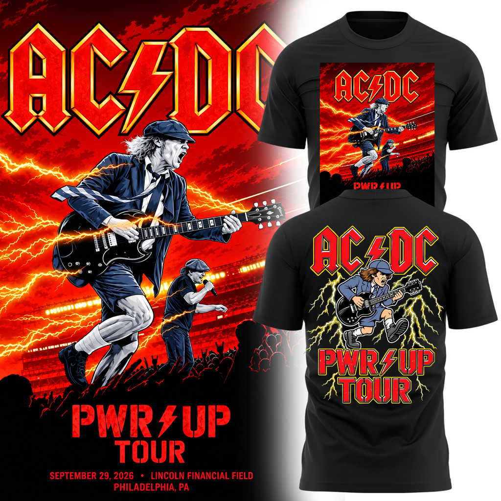 Limited Edition AC/DC Power Up Tour Philadelphia 2026 T-Shirt