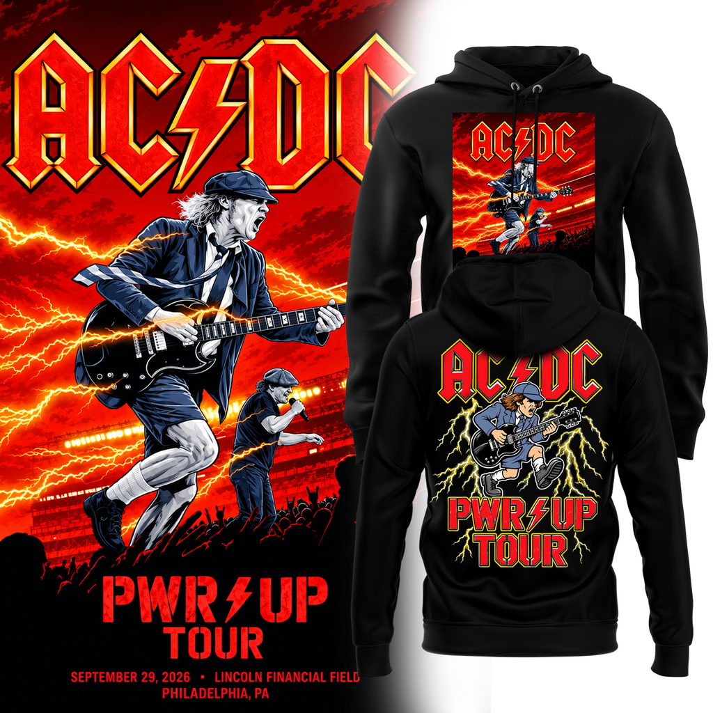 Limited Edition AC/DC Power Up Tour Philadelphia 2026 hoodie