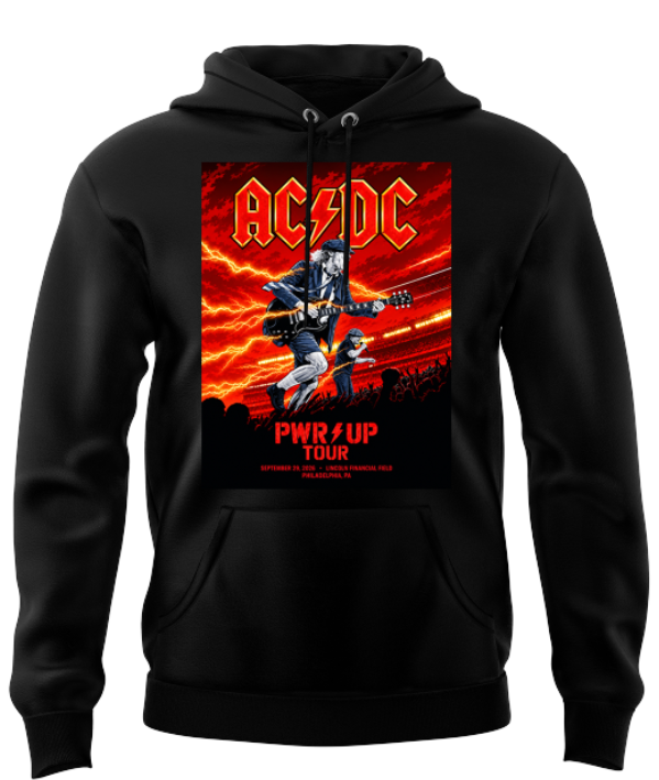 Limited Edition AC/DC Power Up Tour Philadelphia 2026 hoodie