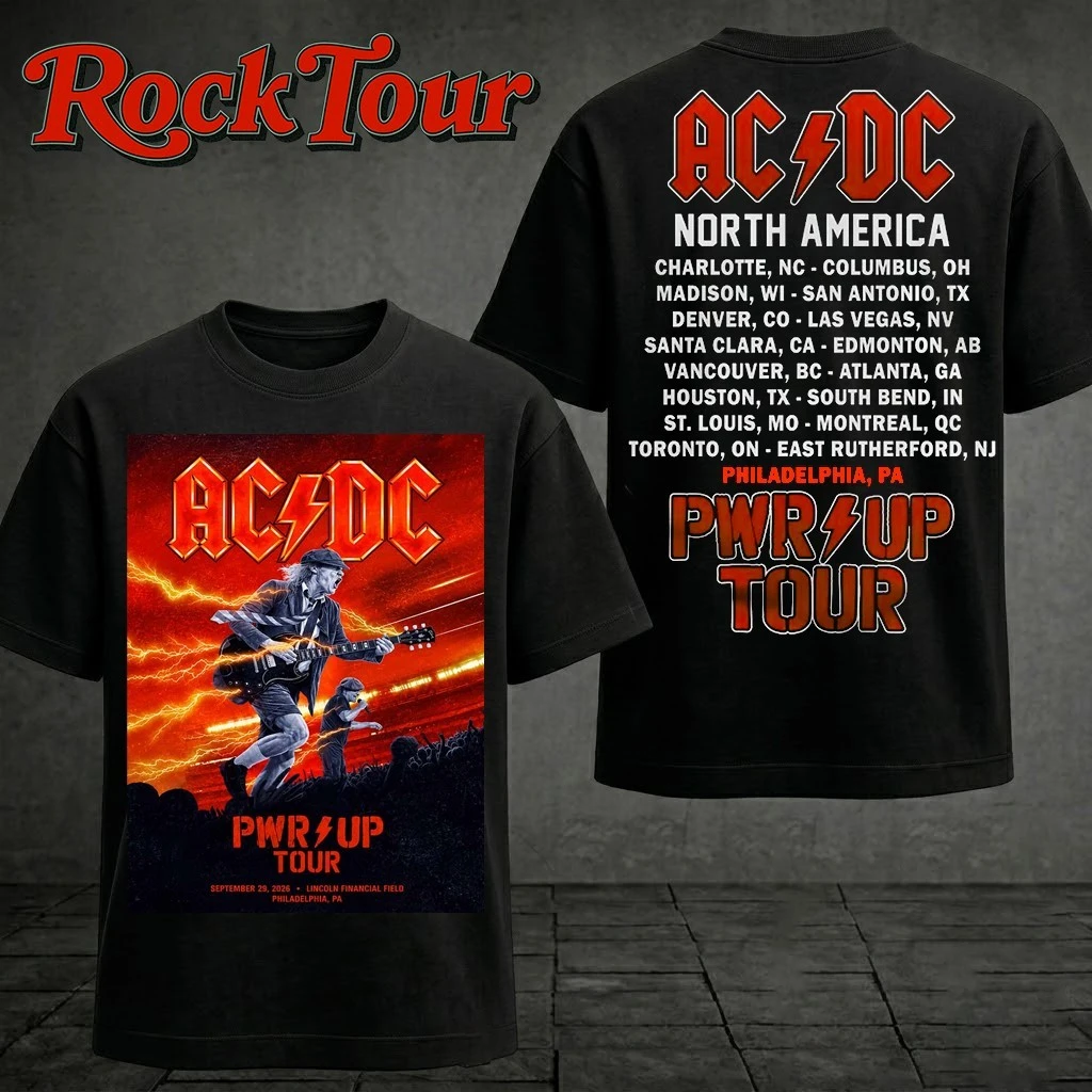 AC/DC Power Up Tour Philadelphia 2026 Limited Edition T-Shirt_001